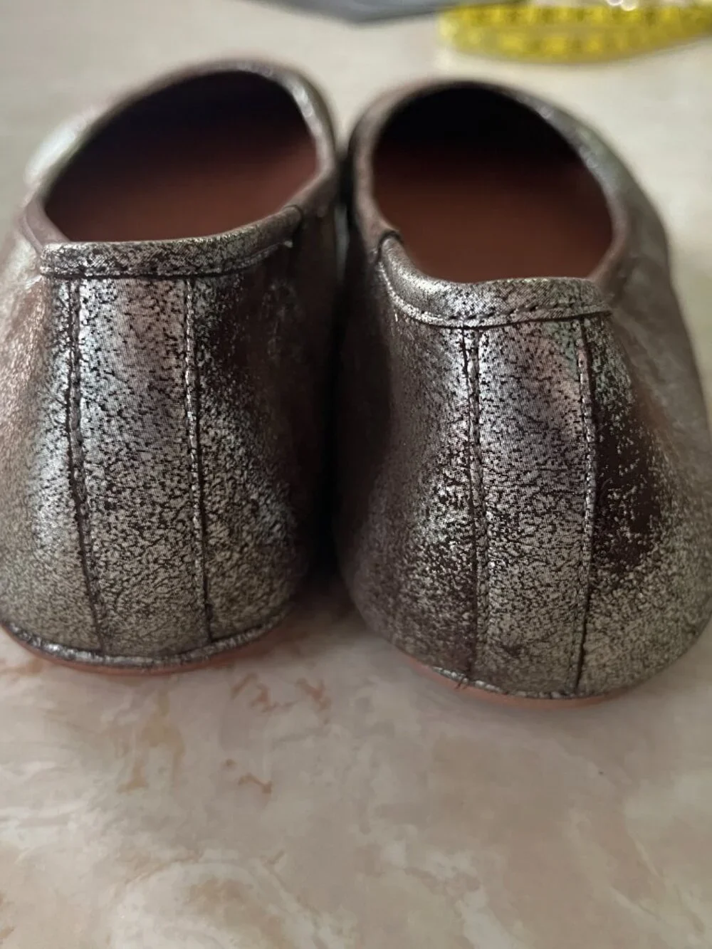 NWOB Gentle Souls Sz 11M Metallic Leather Gigi Ballet Flats